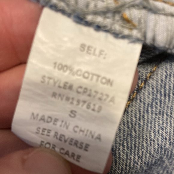 12th Tribe Womens Size S Dylan Light Wash Denim Asymmetrical Cross Over Jeans - Picture 10 of 16